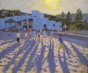 Fútbol por la tarde, Ornos, Mykonos de Andrew Macara